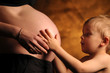 Foto: Pregnant woman and her son Pregnant woman and her son