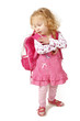 Little girl with school bag