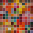 Grunge oil painting of bright colored squares