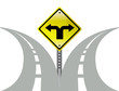 Decision choice direction arrows road sign Decision choice direction arrows road sign