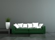 WOhndesign - grünes Ledersofa