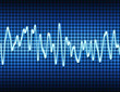 blue electronic sine sound wave