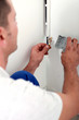 close-up of an electrician
