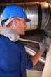 Electrician feeding wire