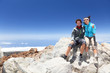 People on mountain top hiking