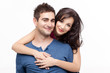happy in love couple posing
