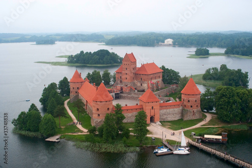 Photo: Birdseye view of the Trakai castle, Lithuania Birdseye view of the Trakai castle, Lithuania