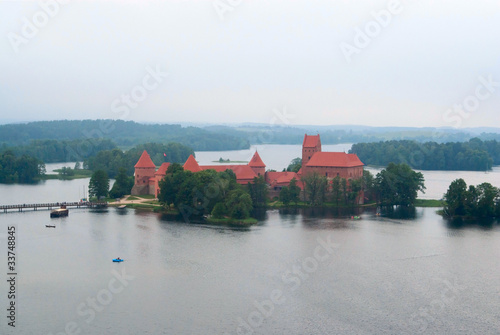 Photo: Birdseye view of the Trakai castle, Lithuania Birdseye view of the Trakai castle, Lithuania