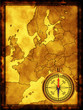 Map of modern Europe at the old background