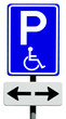 Parking sign for disabled people