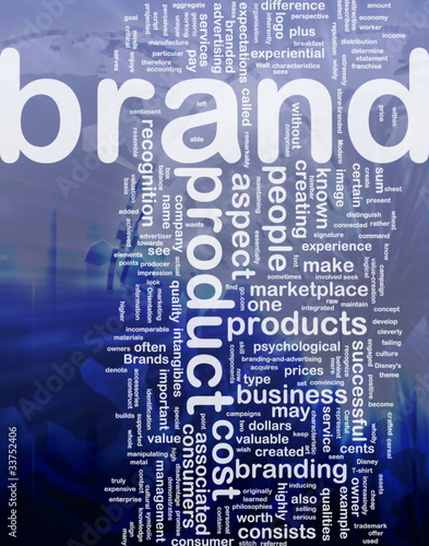 Illustration: Brand marketing background concept Brand marketing background concept