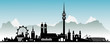 München mit Alpen