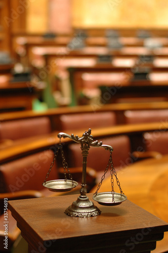 Photo: Decorative Scales of Justice in the Courtroom Decorative Scales of Justice in the Courtroom