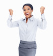 Business woman enjoying success