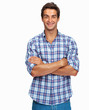 Smart man smiling over white background Smart man smiling over white background