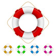 Set of life buoys