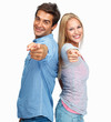 Foto: Couple pointing at you Couple pointing at you
