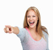 Woman pointing at something