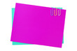 Colour paper with a paper clip