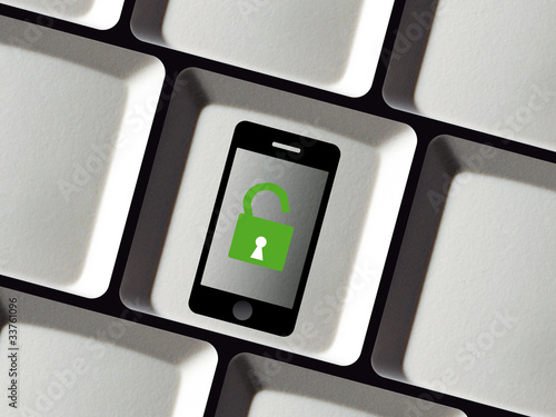 Illustration: Smartphone freischalten - Unlock Smartphone freischalten - Unlock