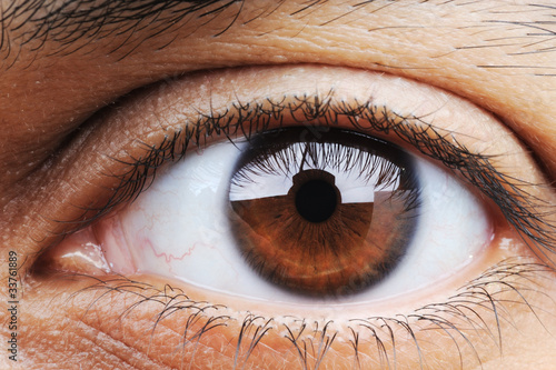 Photo: Closeup of human eye, macro mode Closeup of human eye, macro mode