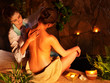 Woman getting massage in luxury spa. Woman getting massage in luxury spa.