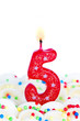 Number five candle