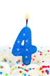 Number four candle
