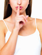 Woman gesturing for quit