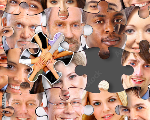 Foto: abstract puzzle background with one piece missing abstract puzzle background with one piece missing