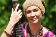 woman with guitar
