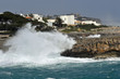 Stormy day and waves in Cala d' Or Stormy day and waves in Cala d' Or