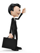 businessman greeting side view