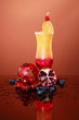 Tequila Sunrise with grenadine and orange juice