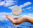 Ball in Hand with Ocean Background - Management