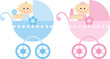 prams with babies