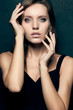 closeup beautiful woman portrait