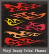 Vettoriale: Vinyl Ready Tribal Flames Vinyl Ready Tribal Flames