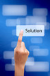 hand pushing on a touch screen interface hand pushing on a touch screen interface