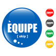 Team button set of colored glossy icon