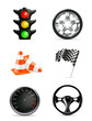 Road icons, set