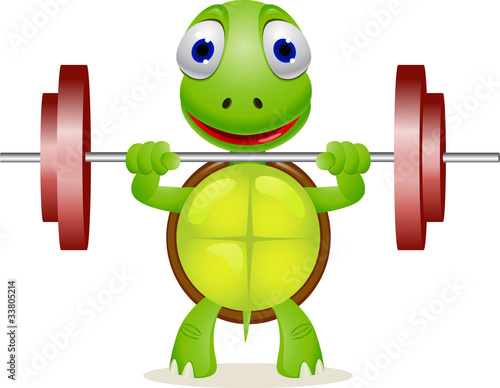 Vector: funny turtle lift barble funny turtle lift barble