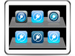 Power plug blue app icons.