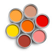 Warm color paint tin cans top Warm color paint tin cans top