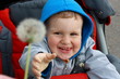 A boy in a wheelchair.