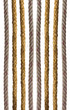 Manila rope multiple lines sorted a long way.