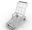 hand truck on white background. Isolated 3D render