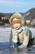 Little boy on ice Little boy on ice