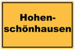 Schild Hohenschönhausen