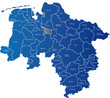 Vektor: Karte Niedersachsen Karte Niedersachsen